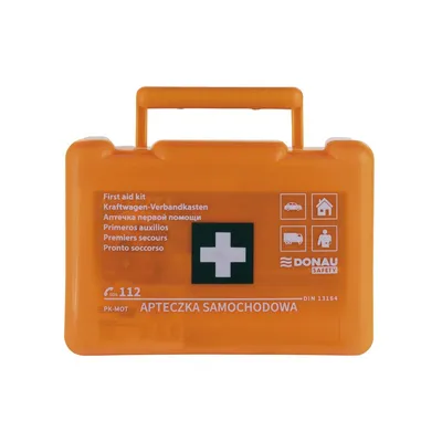 Apteczka Samochodowa Donau Safety Plastikowa Bd Din Pomarańczowa /DONAU SAFETY