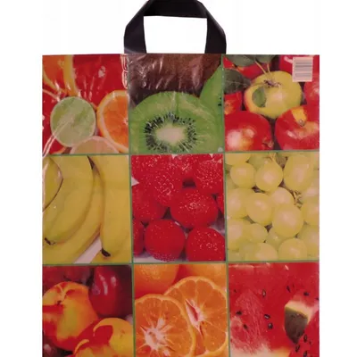 Reklamówka z Rączką Duża 44x50 Owoce/Warzywa/Pieczywo/Kwiaty MIX (szt.) (Powyżej 50mic)BN