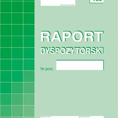 Raport Dyspozytorski sm/106 A4 Offset 804-1 /MiP