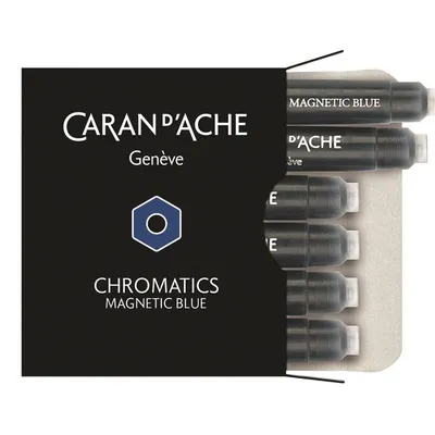 Naboje Caran D'Ache Chromatics Magnetic Blue 6Szt. Jasnoniebieskie