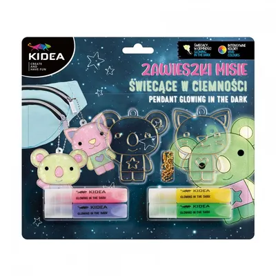 Zawieszki Misie Świecące w Ciemności /Kidea
