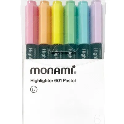 Zakreślacz 601 6 kol. Pastel MonAmi (2063239506)