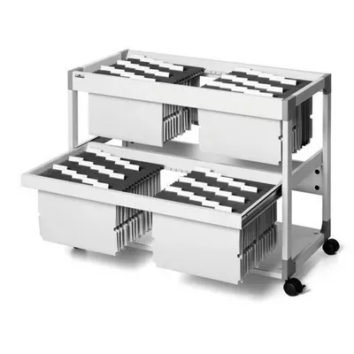 Wózek Na Teczki Zawieszkowe System File Trolley 200 Multi Duo Szary /Durable 379210