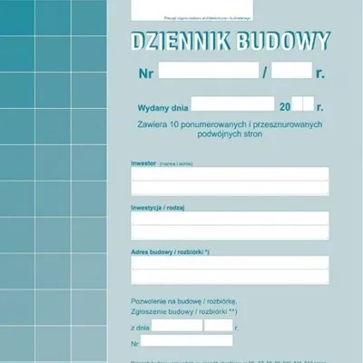 Dziennik Budowy A4 / MiP
