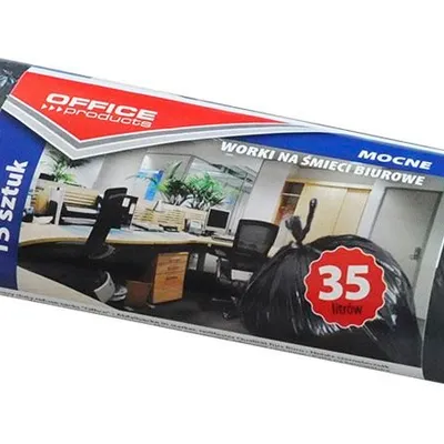 Worki Na Śmieci LDPE 35L A'15 Czarne /Office Products
