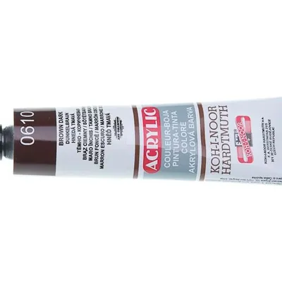 Farba Akrylowa Acrylic 40ml Tubka 0610 Ciemnobrązowa /K-I-N