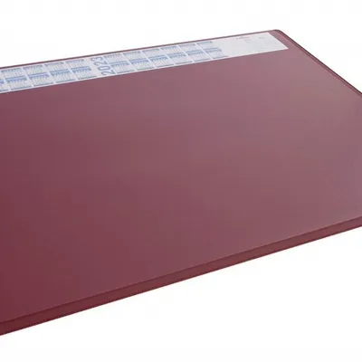 Podkład na biurko 650x500 mm z przezroczystą nakładką PP czerwony / Durable