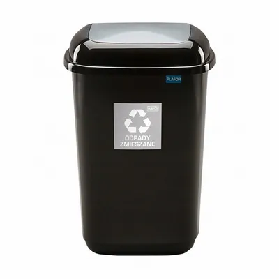 Kosz do Segregacji Śmieci Quatro 45l [659-04] Srebrny / Plafor
