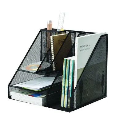 Organizer Z Przybornikiem Office Set Metalowy A4 Czarny / Q-CONNECT