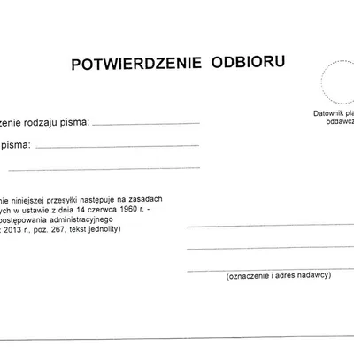Zwrotne Potwierdzenie Odbioru 2 Taśmy KPA A'100szt.