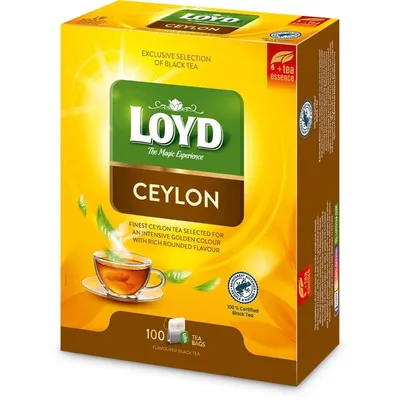 Herbata Loyd Ceylon Dwukomorowa 100 Torebek