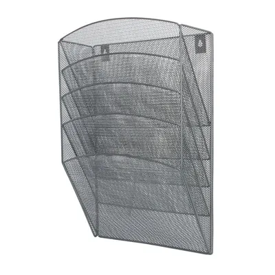Zestaw 5 Półek Metalowy A4 Office Set Srebrny / Q-Connect