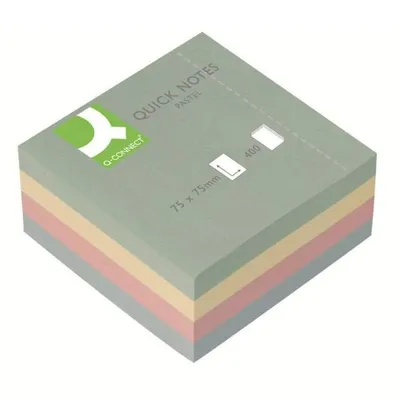Bloczek Samoprzylepny 76x76 400k 4kol. Pastelowy /Q-Connect