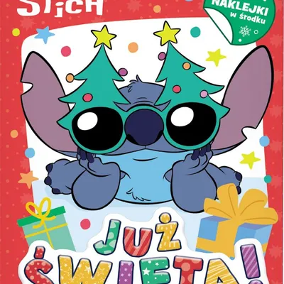 Książeczka Edukacyjna 205x285 Disney Stitch Już Święta + Naklejki /Ameet