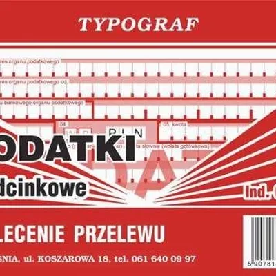 Polecenie Przel. Podatki A6 (2-odc.) 01146 /Typograf