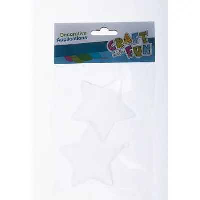 Ozdoba Dekoracyjna Plastikowa Gwiazda 7,5cm Boże Narodzenie /Craft With Fun