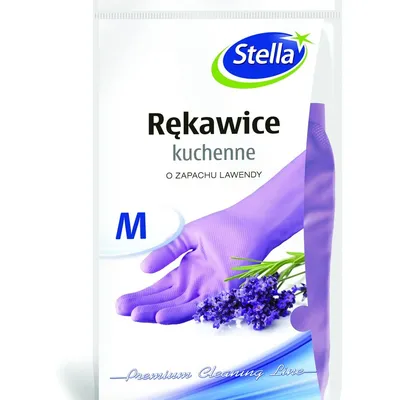 Rękawice Gumowe Grube M Fioletowe Lawenda /Stella