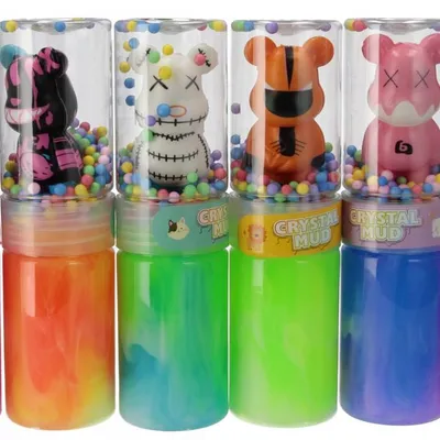 Masa Slime Tęczowa z Figurką Miś (szt.)