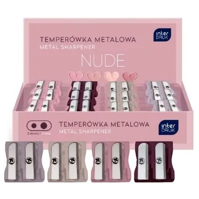 Temperówka podwójna metalowa NUDE