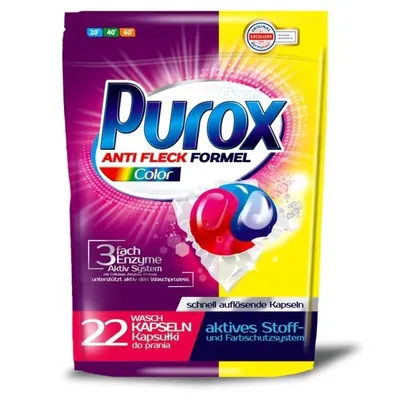Kapsułki Do Prania Purox 22szt. Kolor
