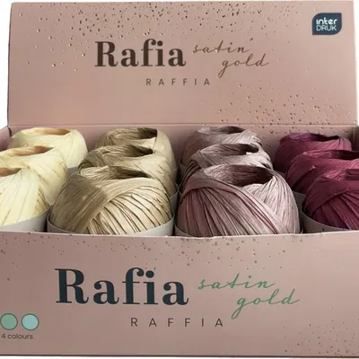 Rafia na Szpulce 20m Mix Satin Gold /Interdruk