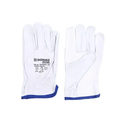 Rękawice Robocze Donau Safety Skóra Kozia Rozm. 10/XL Białe /DONAU SAFETY