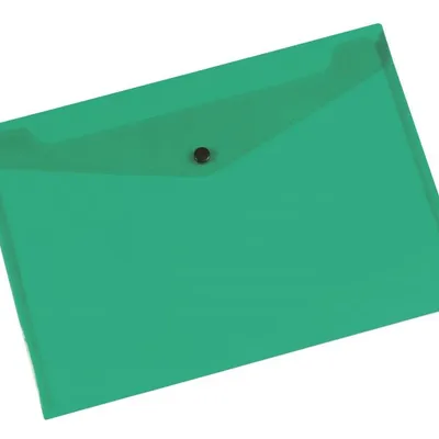 Teczka Kopertowa Q-Connect Zatrzask PP A4 172 mikr. Transparentna Zielona