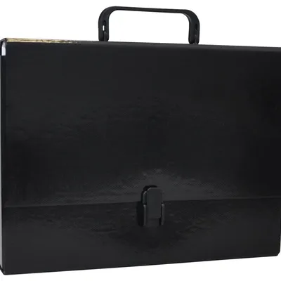Teczka-Pudełko Office Products PP A4/5Cm Z Rączką I Zamkiem Czarna