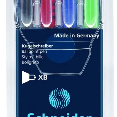 Zestaw Długopisów Schneider Slider Basic Xb 4 Szt. Miks Kolorów Podstawowych
