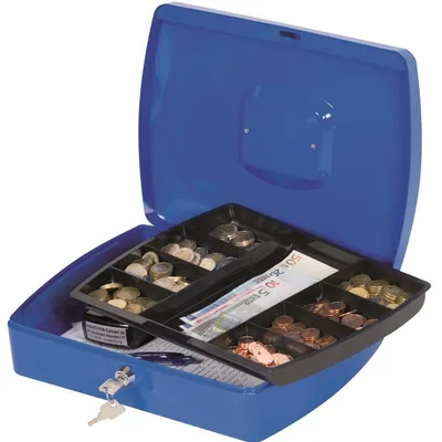Kasetka Na Pieniądze Q-Connect Ekstra Duża 325X85X235mm Niebieska