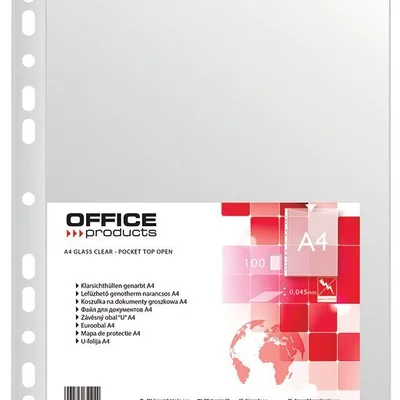 Koszulki Na Dokumenty Office Products PP A4 Groszkowe 45 mikr. 100Szt.