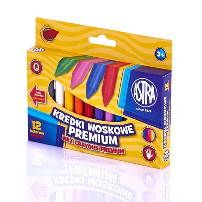 Kredki Świecowe Premium 12 kol. /Astra 316111001