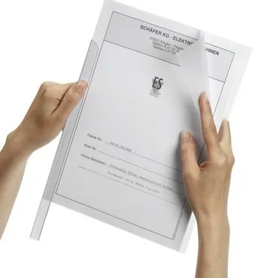 Obwoluta do Grzbietów Zaciskowych PVC A4 50szt. Przezroczysta /Durable 291919