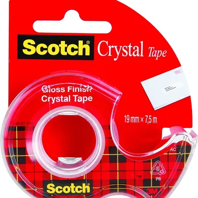 Taśma Samop. Scotch 19x7,5 Crystal Obcinacz /3M