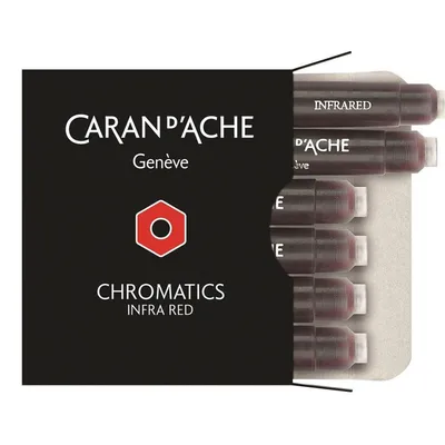 Naboje Caran D'Ache Chromatics Infra Red 6Szt. Czerwone