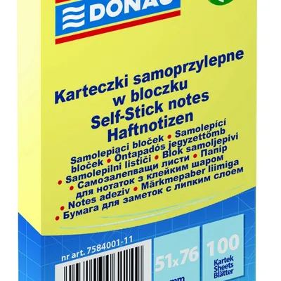 Bloczek Samoprzylepny 51x76 Żółty /Donau