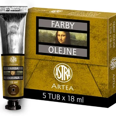 Farba Olejna 18ml Tubka Brunat Ciemny /Astra