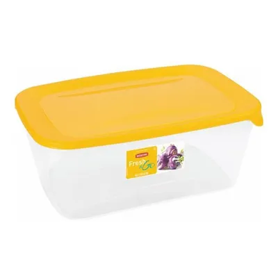 Pojemnik Na Żywność Prostokątny Fresh&Go 3L Żółty Transparentny / Curver 182306