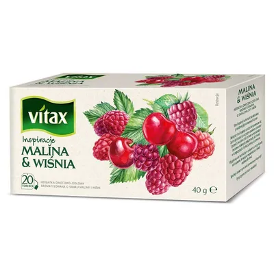 Herbata Vitax Inspirations Malina I Wiśnia 20 Torebek