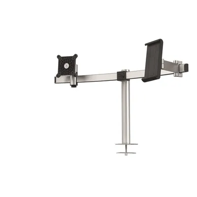 Uchwyt z ramieniem do 1 monitora i 1 tabletu z mocowaniem do blatu / Durable