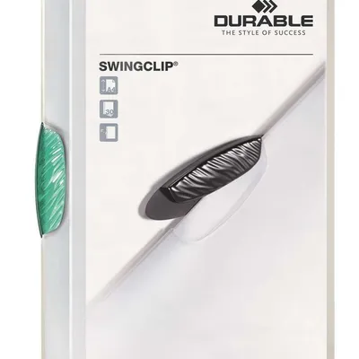 Skoroszyt Zaciskowy A4 PP Swingclip 30 Kartek Ciemnozielony /Durable 226032