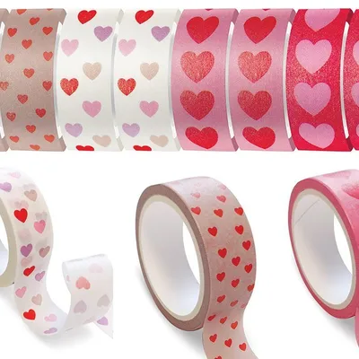 Taśma Samoprzylepna Dekoracyjna 15mm x 5m Hearts Mix /Interdruk