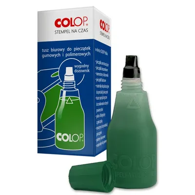 Tusz do Pieczątek Gumowych i Polimerowych 25ml Zielony /Colop