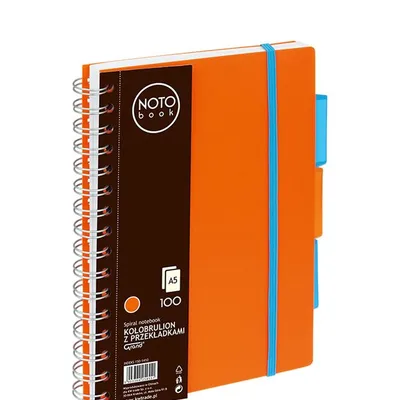 Kołobrulion Grand NOTObook A5 100 pomarańczowy kratka