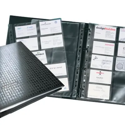 Album na Wizytówki Visifix Centium 400 Przekładki Kieszenie A4 Czarny /Durable 240901