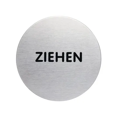Tabliczka "Ziehen" 65mm Srebrny /Durable 490161