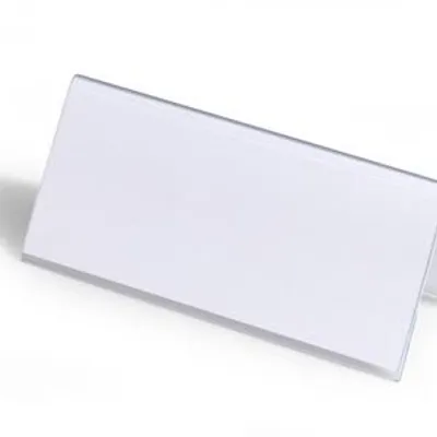 Identyfikator Stołowy PET 61/122x210mm 10szt. Przezroczysty /Durable 804819