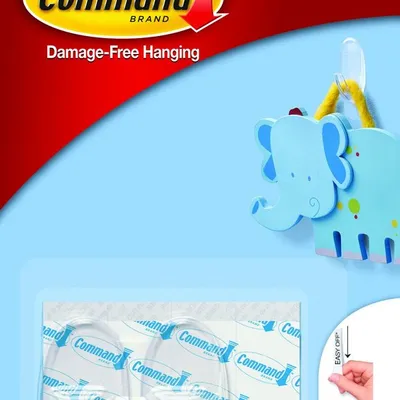 Hak Plastikowy Samoprzylepny 2szt. 450g Przezroczysty (17092CLR) /Command