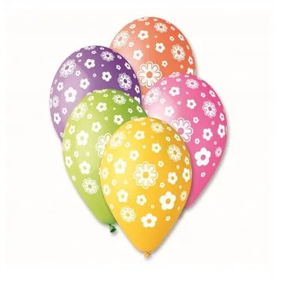 Balony Premium "Kwiatuszki", 12"/ 5 szt. /GoDan