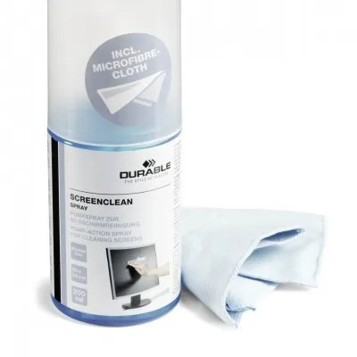 Płyn Do Ekranu ScreenClean Spray 200ml + Ściereczka z Mikrofibry /Durable 582300
